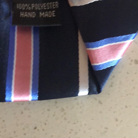Littlest Prince Couture Navy and Pink Stripe 9-24 Months Zipper Tie - Picture 5 of 5
